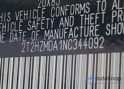 2022 Lexus Rx 350 z USA, uszkodzony, nr VIN 2T2HZMDA1NC344092